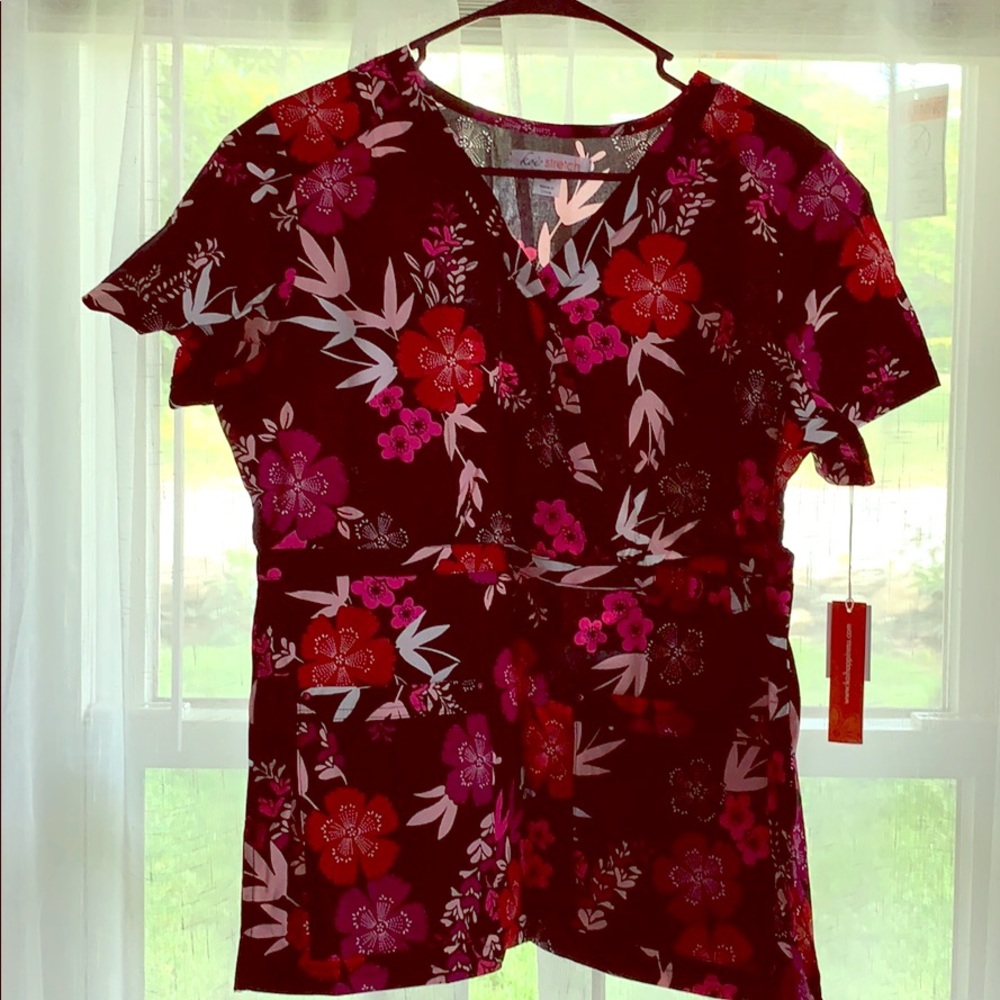 Scrub top with matching bottoms